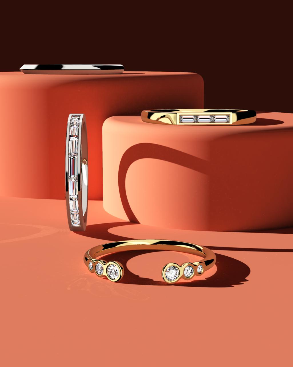 The VOW Collection of stackable wedding bands