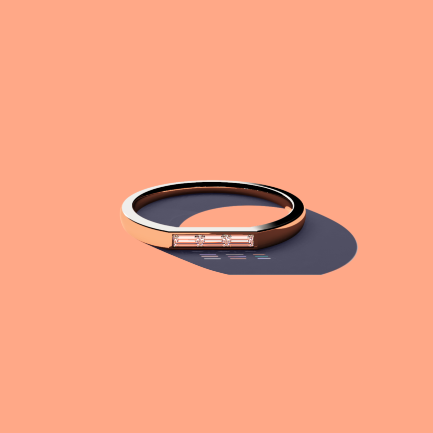 The VOW Baguette Band designed in partnership with Vow to End Child Marriage