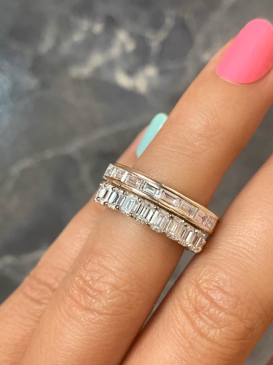 Simple band engagement on sale rings