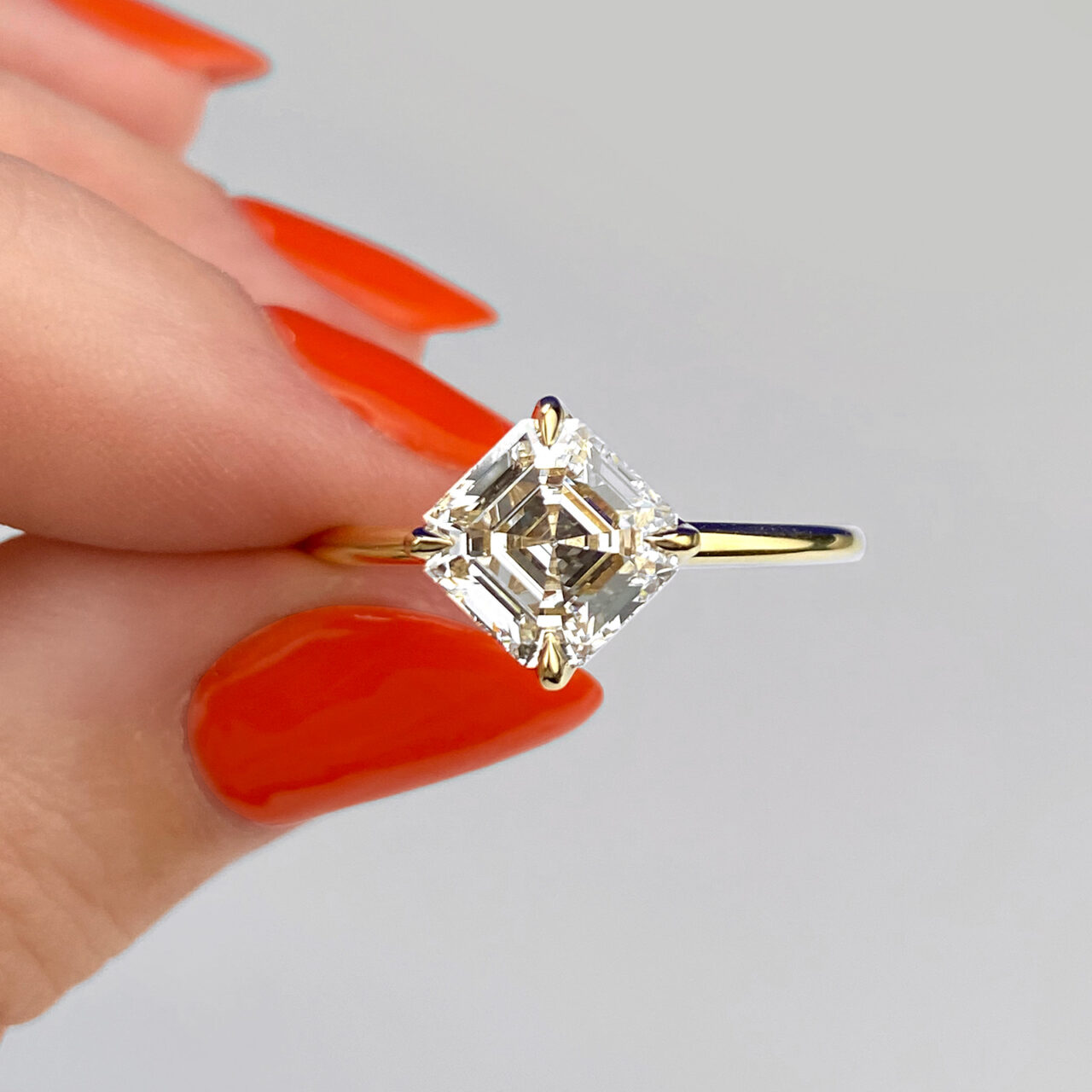 Mini Kite Shape Round Engagement Ring | Berlinger Jewelry