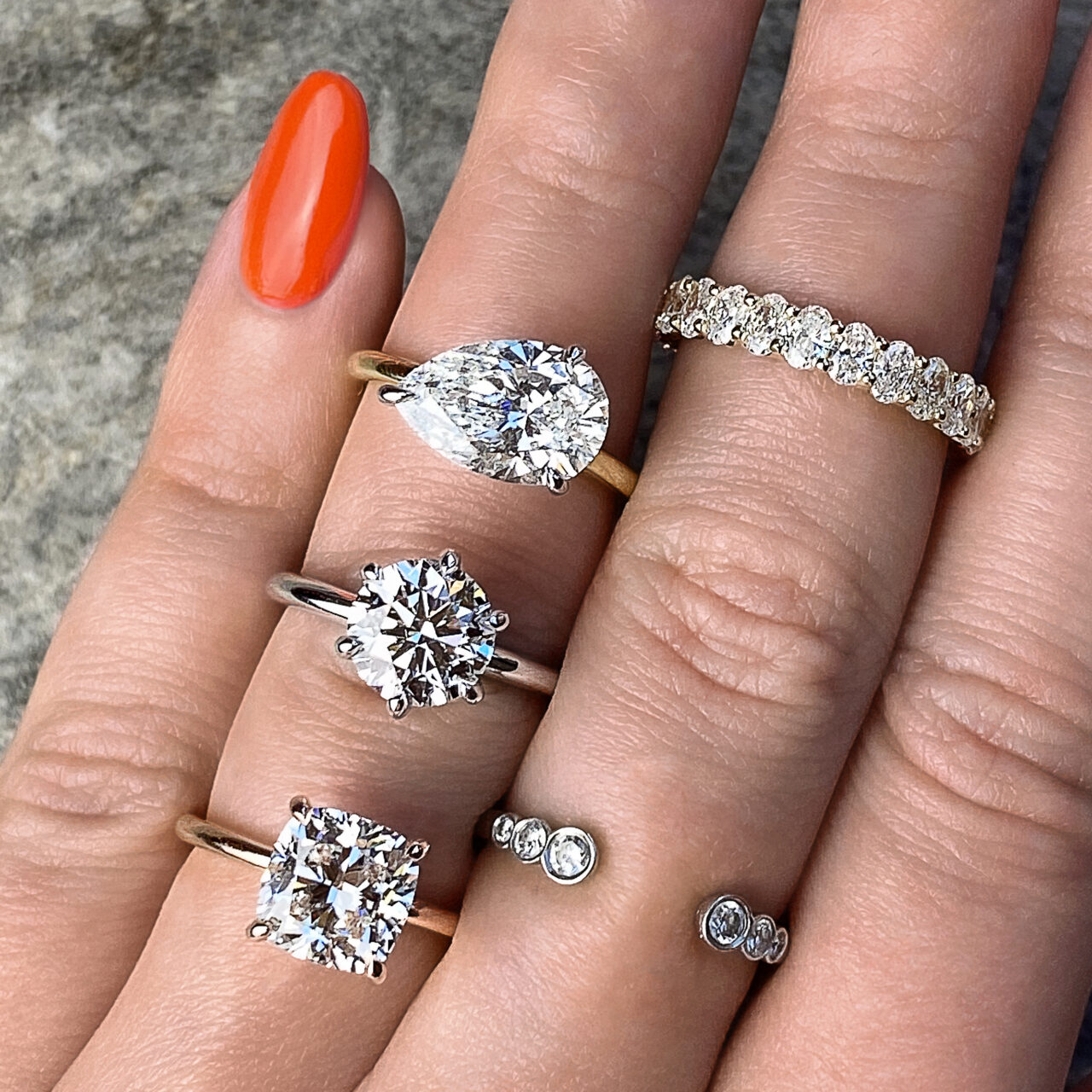 Frank Darling Custom Solitaire engagement ring examples