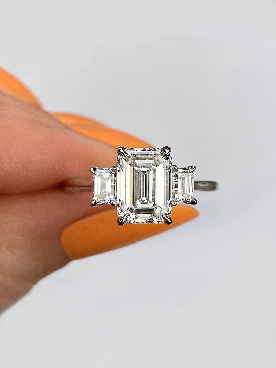 Emerald cut deals diamond engagement