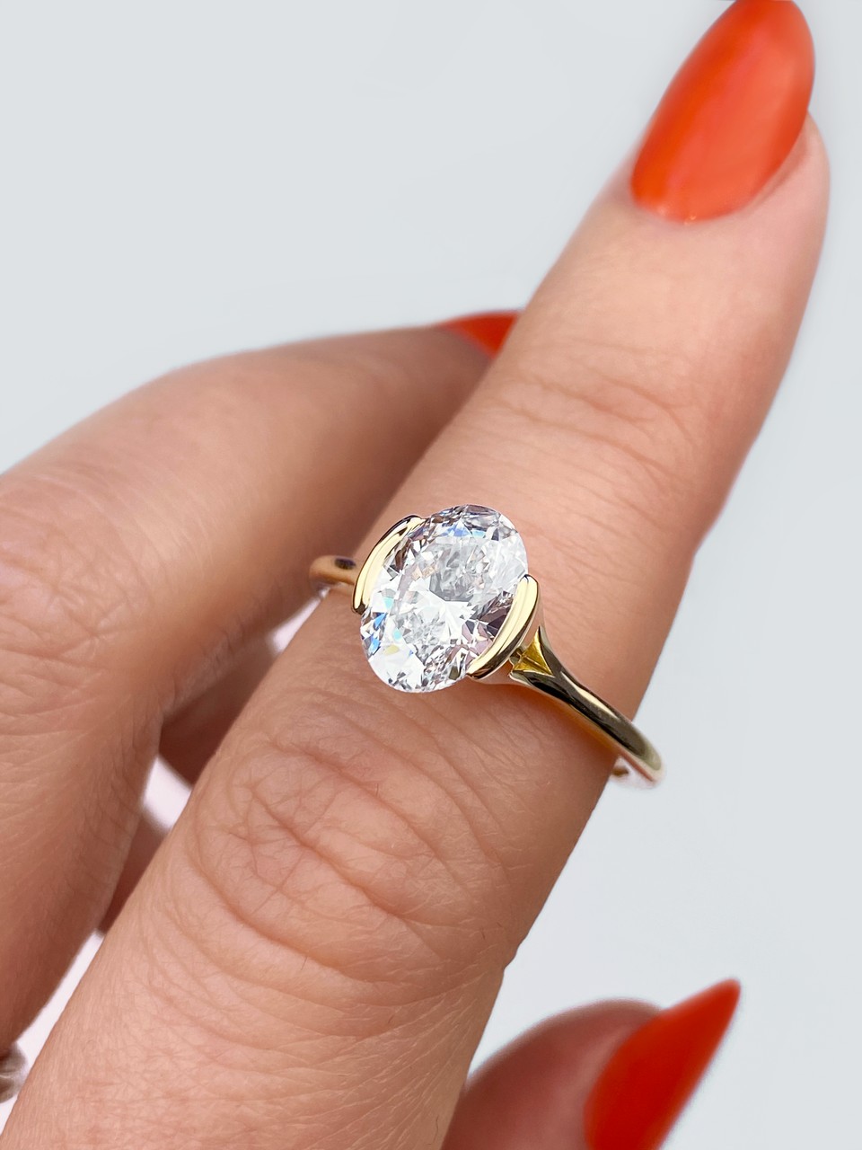 the ring that broke the internet — our East West Half Bezel solitaire! We  can set … | White gold engagement rings, Three carat engagement rings,  Metal wedding bands