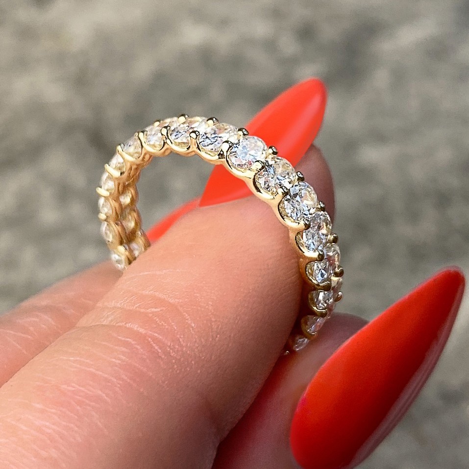 Frank Darling custom oval eternity band